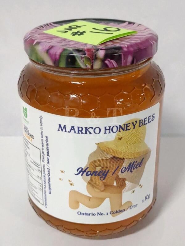 [DRAW Ticket #16] 1 KG Jar of Premium Ontario Golden Honey from Marko Honey Bees + 1 Ticket to Our Draw!