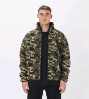 New ZANEROBE Shearling Track Jacket (DK Camo) Size: Medium