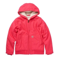 New CARHARTT CP9564 - Girl's Canvas Insulated Hooded Active Jacket (Size: Medium 10-12)