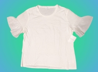 New Stella & Dot Maette Short Smocked Ruffle Sleeve Shirt (Size 2XL)