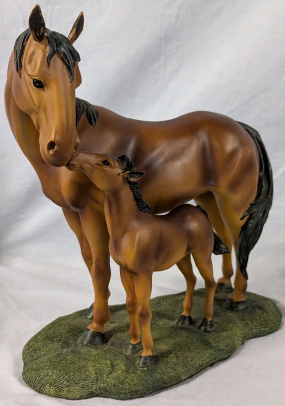 Resin Horse Statue. 11.5" Tall. 12" Long, and 6" Wide.