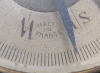 Vintage Made in France Brass Pocket Compass . Measures 1 13/16" diameter . - 3