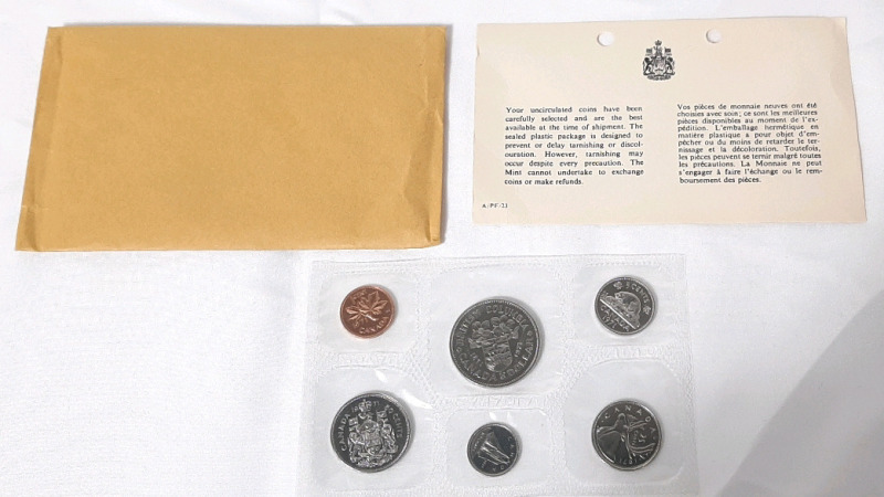 1971 - (1871) Canadian British Columbia Coin Set . Sealed Uncirculated