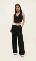 New Stradivarius Women's Trousers With Turn-down Waist. Size 6