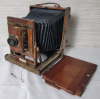 Antique 1895 - 1909 Thornton-Pickard Triple " Imperial " Extension Half Plate Mahogany Field Camera .