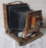 Antique 1895 - 1909 Thornton-Pickard Triple " Imperial " Extension Half Plate Mahogany Field Camera . - 3