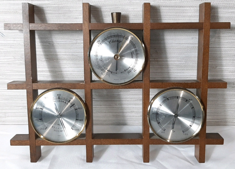 Wooden Wall Mount Barometer 13"X9"