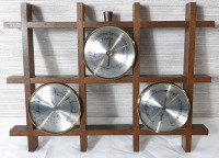 Wooden Wall Mount Barometer 13"X9"