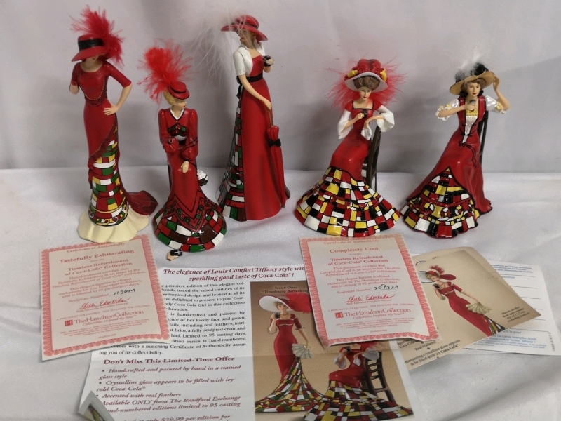 5 Coca Cola Hamilton Collection Figures