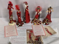 5 Coca Cola Hamilton Collection Figures