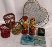 Vintage & Modern Home Decor Lot - Jasmine Tealight Candles +