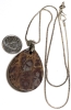 Gorgeous Polished Noreena Jasper Stone Necklace w Stamped 925 Sterling Silver Chain | 18" Long - 3