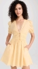 New Size XS Wayf Yellow Gathered Short Sleeve Mini Dress |* Retails For $130 *