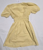 New Size XS Wayf Yellow Gathered Short Sleeve Mini Dress |* Retails For $130 * - 4