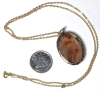 Gorgeous Bezel Set Agate in 1/28 18K GF Setting on 14K Gold Chain 20" Long - 4