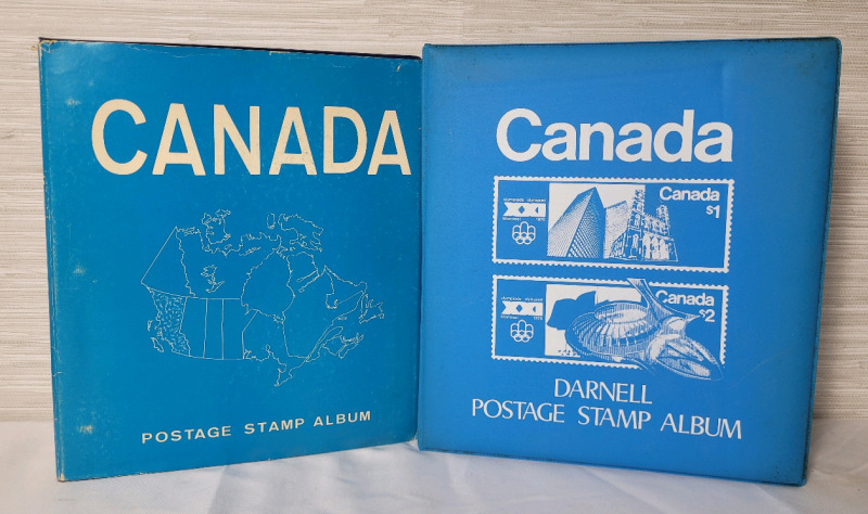 1888 - 1984 & 1985 - 1995 Canada Postage Stamp Albums . Majority of Spamps Unused , See Description