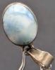 Sterling Silver 925 & Larimar Stone Earrings & Necklace Set | Necklace 22" Long - 5