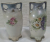 2 Ceramic Vases with Floral Design 6" Austria No Chips or Cracks - 2