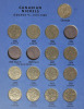 1922 - 1963 Canadian 5 Cent Nickels in Blue Book . All Slots have Correct Year . 47 Nickels - 2