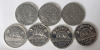 1922 - 1963 Canadian 5 Cent Nickels in Blue Book . All Slots have Correct Year . 47 Nickels - 5