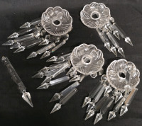Vintage Crystal Chandelier Prisms & Bobeche's