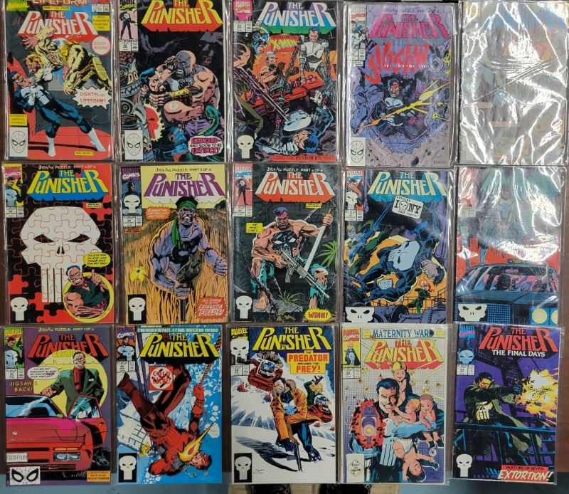 15 Of 1990-91 Marvel's "The Punisher" Comics