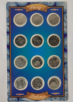 1999 Canadian Month 25 Cent Quarter Set . Sealed , Uncirculated
