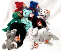 10 Vintage TY BEANIE BABIES with Tags.