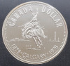 1975 (1875-) Canadian Silver " Calgary Centennial " Coin Double Dollar 7-Coin Prestige Set in Case . Uncirculated - 3