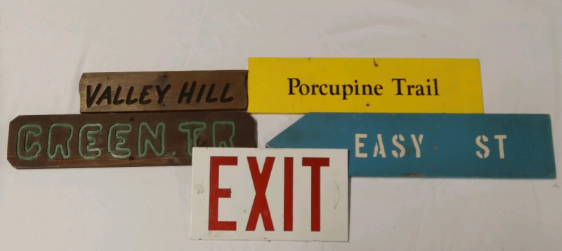 Wooden / Metal Signs Streets and Exit Sign Plate 14-24"