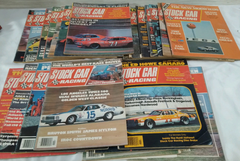 22 Stock Car Racing Magazines 1971-1979