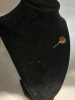 10K Head Claw Set Red Stone Stick Pin Vintage Altered Pin - 4