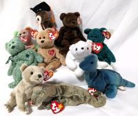 10 Vintage TY BEANIE BABIES with Tags.