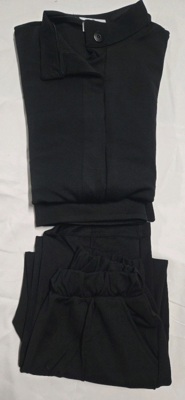 2 Pcs Set New | Buttoned Shart & Pants | Le Chic Womens Size:Large | Colour: Black | Button Up Collard Shirt & Pants