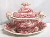 Mason's Soup Tureen with Laddle and Underplate - Vista Pattern