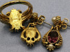 Masquerade Mask Brooch + Avon Earrings & Ring +++ - 3