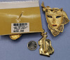 Masquerade Mask Brooch + Avon Earrings & Ring +++ - 5