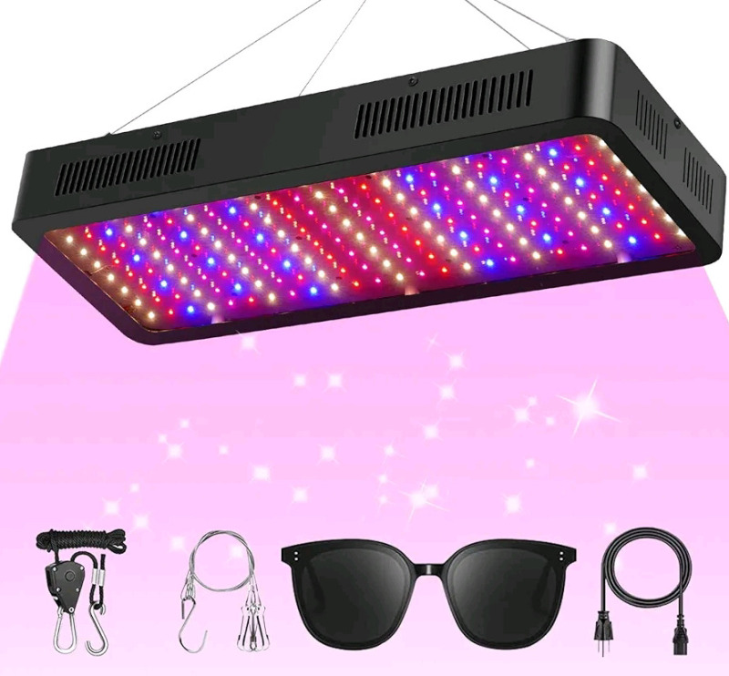 New - LUYIMIN 4000W LED Grow Light, Full Spectrum Plant Light with Daisy Chain, Grow Lights for Indoor Plants Greenhouse Hydroponic Seedling Growing Lamps with Veg Bloom Switch Coverage 6.5x6ft . Retail $200