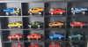 Chevy Nova Diecast Cars in Display Case . 26 Cars , Hotwheels , Johnny Lighting , Jada , Maisto . All Redlines are reissues . Case measures 16.5"×18" - 3