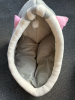 New Cozy Cat Mansion with Soft Plush Polyester Fiber with Breathable Cushion Pet Bed Basket - 2