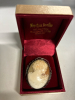 Carved Cameo Shell Sterling Silver WH Signed Filigree Oval Brooch - 8