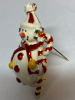 Rhinestone Enamel Snowman Brooch / Pendant 2.25 Inches - 2