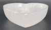 Selemite Mineral Heart Shape Bowl , measures 1 1/4"×4" diameter . Selemite (gypsum) is believed to carry potent energy that can provide protection and improve well-being . - 2