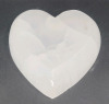 Selemite Mineral Heart Shape Bowl , measures 1 1/4"×4" diameter . Selemite (gypsum) is believed to carry potent energy that can provide protection and improve well-being . - 4