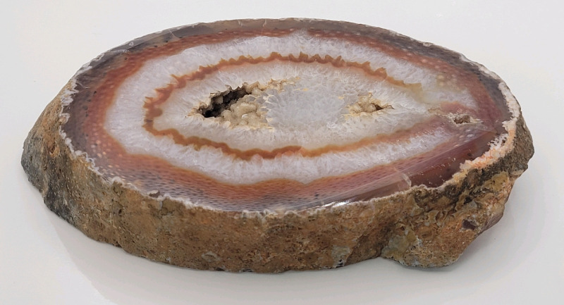 Natural Agate Slab , Orange / Brown Color . Measures. 5.5"×3.5" & 1" tall .