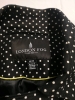 London Fog sz Med Women's Jacket - Black with White Polka Dots - 2