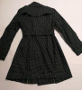 London Fog sz Med Women's Jacket - Black with White Polka Dots - 3