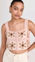 New Size XS | Favorite Daughter Floral Crochet Front Button Top | Retails for Over $150