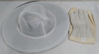 New 16" BeeKeeping Headgear & XL Elbow Length Gloves