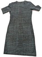 Ladies Size 4 | THEORY Structured Knit Green Plaid Pattern Sheath Dress | Made in USA | Retails for Over $250 New!